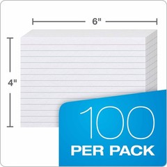 Oxford 41 (1000 PK) Ruled Index Cards, 4″ x 6″, 4 x 6, 1000 Count, White