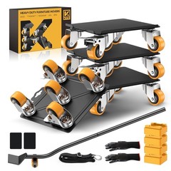 Furniture Dolly, Furniture Movers with 5 Wheels,Carbon Steel Panel Heavy Duty Do