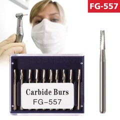 FG 557 Dental Acero de Tungsteno FG Fresas de Carburo para Alta Velocidad Pieza
