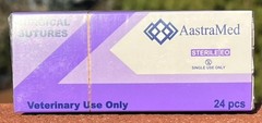 2/0 PGA Suture 24/Box Polyglycolic Acid Veterinary Surgical Dental, R-cutt 30mm