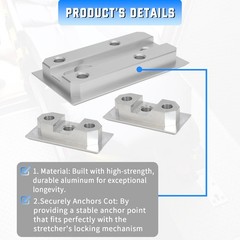 Floor Mount Plates for Stryker Ferno Ambulance Stretcher Fastening System 3PCS