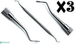 3 Pcs New Smooth Plugger 720-1 Dental Filling 1.2mm/1.5mm Amalgam Instruments