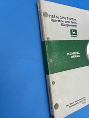 JOHN DEERE 2155-3255 TECHNICAL MANUAL OPERATION & TESTS SUPPLEMENT TM4436SUPPL