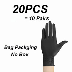 10/20/50/100PCS Black Nitrile Disposable Gloves Disposable Cleaning Hairdressing