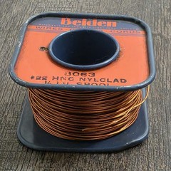 Vintage Belden 8063 #22 HNC Nylclad Magnetic Wire 0.5 lb Spool @ 6.2 oz