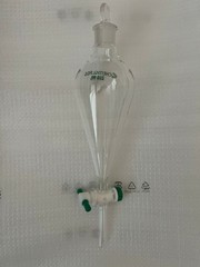 CG-1743-10 Chemglass 125mL Separatory Funnel, Squibb, 19/22 Joint Size