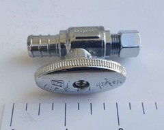 10 Pcs. 1/4″ OD Compression x 1/2″ Pex Straight Valve, Lead Free, 30-10-8=10