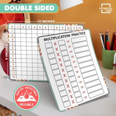 SCRIBBLEDO Multiplication Math 9”x12” Small White Board 9 inches by 12