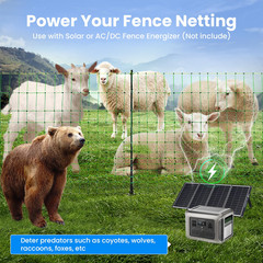 Electric Fence Netting, 42.5″ H X 164’L, Electric Netting Fence for Cattle, Shee