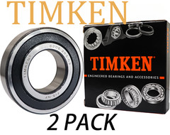 New 2 PACK 6206-2RS C3 TIMKEN 30X62X16MM Clearance Double Rubber Seal Bearings
