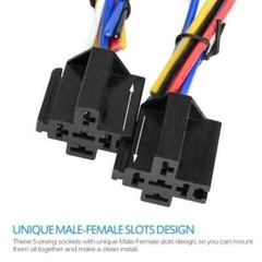 Lots 12V 30/40 Amp 5-Pin SPDT Automotive Relay with Wires & Harness Socket Set