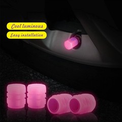20-Piece Fluorescent Tire Valve Stem Caps, Glowing Noctilucent Color: 5 colors