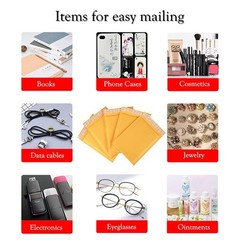 Yellow Kraft Paper Bubble Mailers 25/50/100/150/200 Pack #000-#7 (10 Sizes)