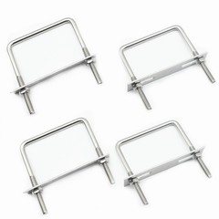Stainless Steel Square U Bolt Clamp, Square Tube Clamps with Nut and Plate for B