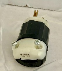 Set of 5 : Leviton 8215-C 15 Amp 125V NEMA 5-15P 2P 3W Straight Blade Plug