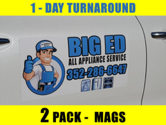 2 PACK – 18×24 INCH CUSTOM CAR MAGNETS MAGNETIC AUTO TRUCK SIGNS MADE IN THE USA