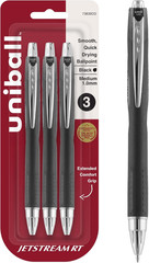Jetstream RT Ballpoint Pens, Bold Point (1.0Mm), Black, 3 Count