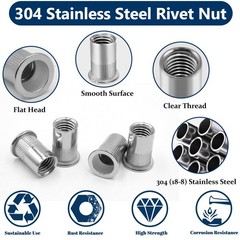 Stainless Steel Rivet Nut Assortment SAE Rivnut Kit 220 Pcs