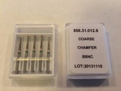 Crosstech High Speed Diamond Dental Bur Round End Taper B5NC 856-012 Coarse 5pk
