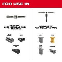 Milwaukee 49-22-5603 Metric Tap & Die PACKOUT Set w/ Hex-LOK Handle – 38 PC