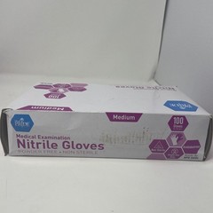 Medpride Medical Examination Nitrile Gloves-Medium-Box of 100 Gloves, Blue