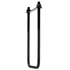 Racewill 12 inch Square Bend U-Bolt Kits, Heavy Duty Steel Square U-Bolts Black