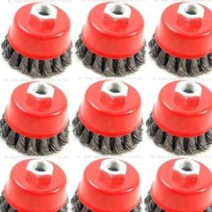 4″ Carbon Steel Cup Wire Brush 40 Pieces for dirt rust paints corrosion remove