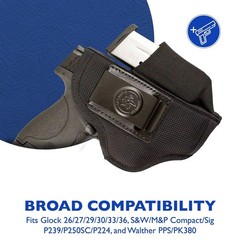 DeSantis Pro Stealth IWB Holster – Fits GLOCK 26/27, Taurus G2S/G2C/G3C, S&W …