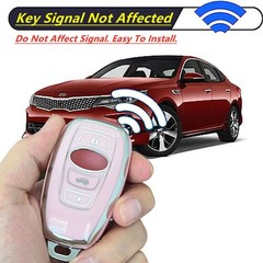 Rilnaewn Keyless Entry Systems for Subaru Key Fob Cover Fit S, Pink-Silver