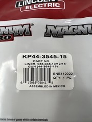 Lincoln KP44-3545-15 Cable Liner .035-.045 in (0.9-1.2 mm) 15 ft (4.6 m) (159)