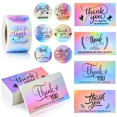 Jutieuo 620Pcs Thank You Cards and Stickers for 1.5 inches, Holographic