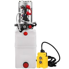 VEVOR Double Acting Hydraulic Pump for Dump Trailers Kit 12VDC 6 Quart Reservoir