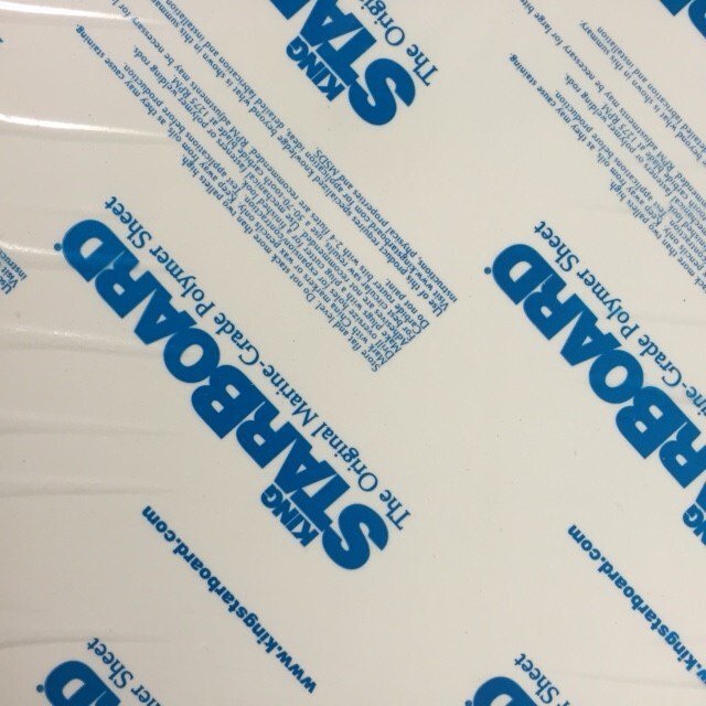 King Starboard 1/2 X 24 X 27 White Polymer hdpe Marine Board 48 54 12