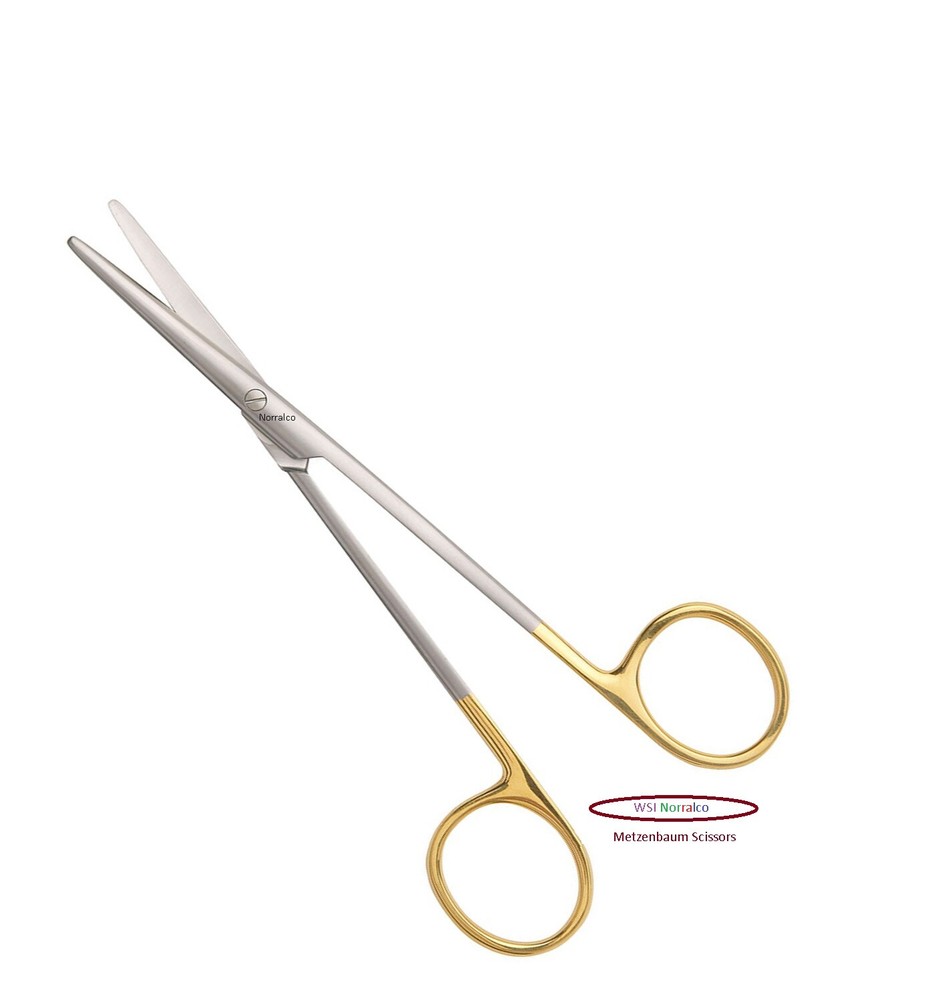 METZENBAUM Scissors, 7.0″, Straight, Standard Tungsten Carbide Blades, Premium