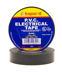 100 Rolls of Black PVC Electrical Tape – .71″ x 60 ft – 7 Mil