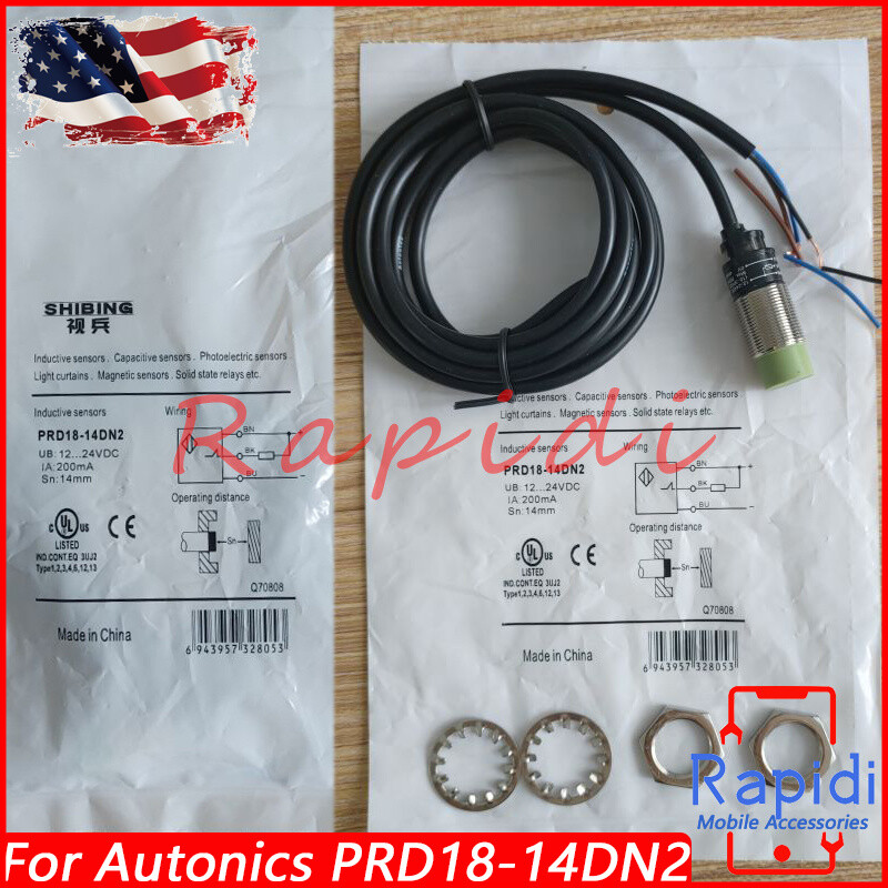 For Autonics PRD18-14DN2 12-24VDC 200mA 14mm NPN Proximity Switch Sensor