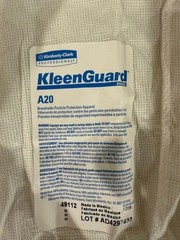 (5-Pack) KleenGuard™ A20 49002 Coveralls, White – Medium – Hooded Elastic, NEW