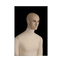 Off White Full Body Flexible Adult Male Dress Form Mannequin with Realistic Face