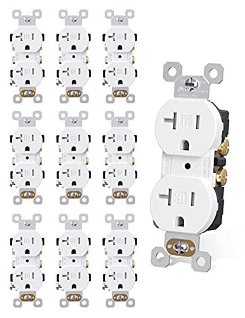 AIDA Duplex Electrical Receptacle Outlets, 20Amp 125V Assorted Colors , Sizes