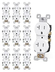 AIDA Duplex Electrical Receptacle Outlets, 20Amp 125V Assorted Colors , Sizes
