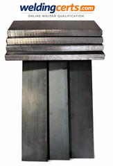 3/8″ Limited Thickness D1.1 Weld Test Practice Plates – 4 Couponss Set (UnAsmb)