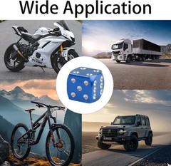 4PCS Dice Style Tire Valve Stem Caps, Universal Aluminum Alloy Dus Color: Blue
