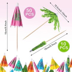 160 Pcs Cocktail Drink Decoration Accessories 60 Drink Cocktail Umbrellas 100