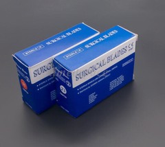 Sterile Surgical Carbon Steel Blades Scalpel Handle Dental Instrument 100Pcs