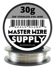 MWS – Stainless Steel 316L – 250 ft – 30 Gauge – Round Wire
