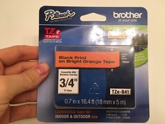 Brother P-touch TZ 18mm Tape Tze-B41