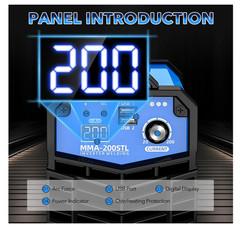 200A Mini Stick Welder 110V ARC Welding Machine IGBT Inverter MMA Portable