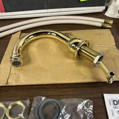 Delta Award Bathroom Faucet 3567-PBLHP Polished Brass No Handles – ⚠️ READ