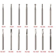 10-100Pcs Dental High Speed Handpiece Carbide Burs Round Steel FG Bur Drills ty