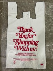 THANK YOU T-Shirt Bags 11.5″ x 6″ x 21″ White Plastic Shopping bags 50 – 1000